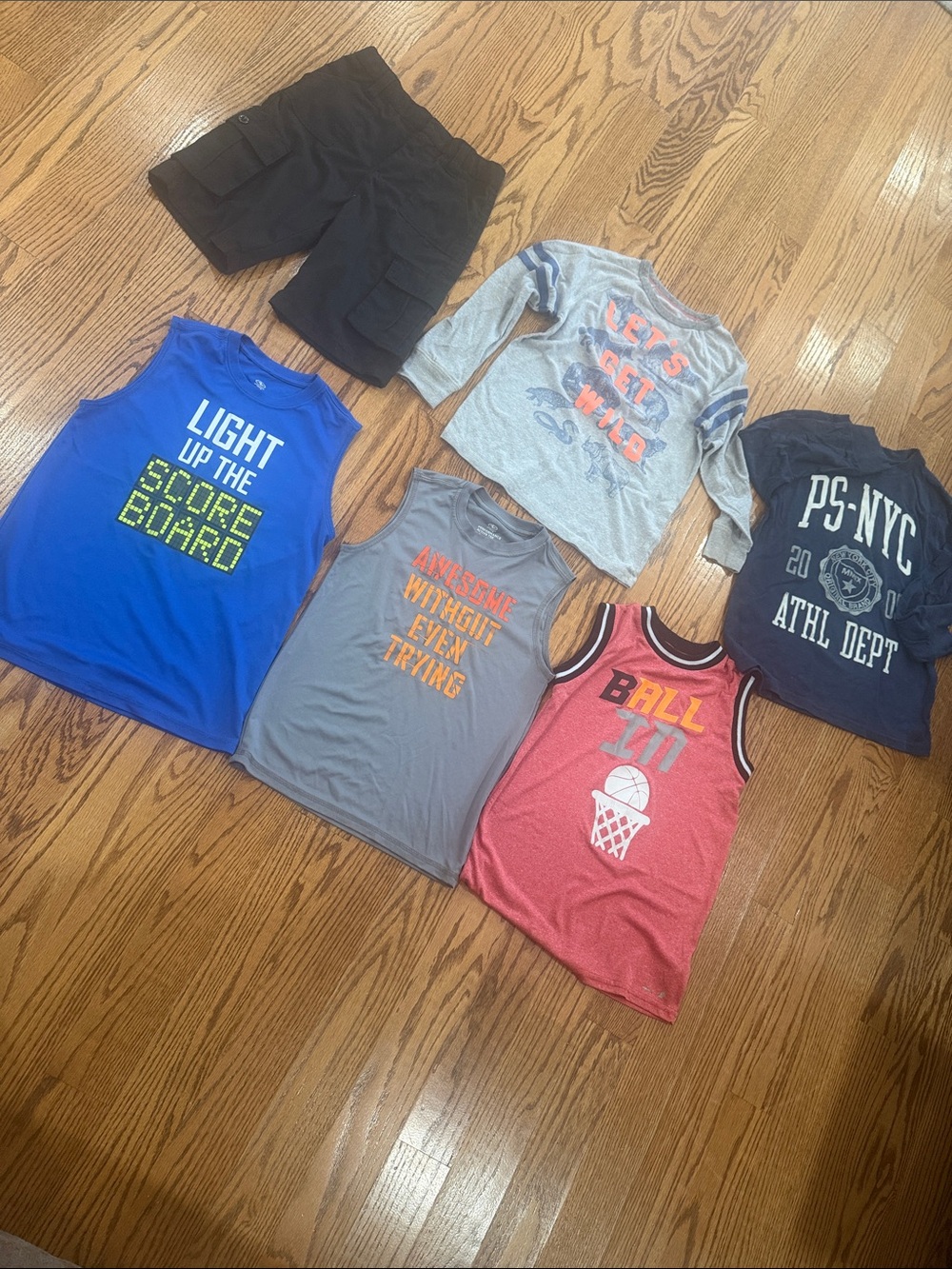Bundle pets T-shirt Kids Athletic Basketball Tank Top - Red